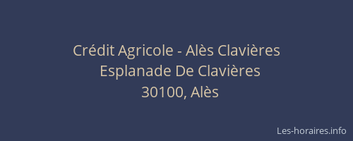 Cr&eacute;dit Agricole - Al&egrave;s Clavi&egrave;res