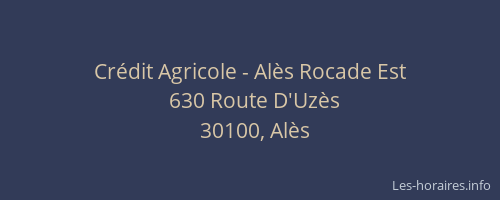 Crédit Agricole - Alès Rocade Est