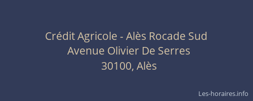 Crédit Agricole - Alès Rocade Sud