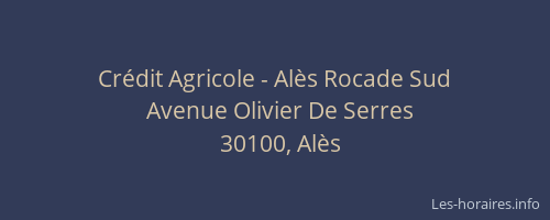 Cr&eacute;dit Agricole - Al&egrave;s Rocade Sud