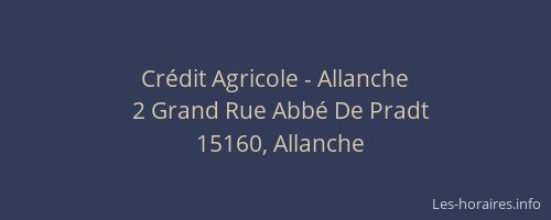 Crédit Agricole - Allanche