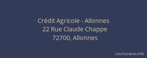 Cr&eacute;dit Agricole - Allonnes