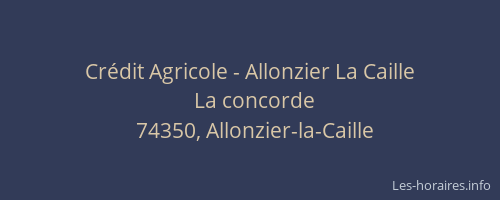 Crédit Agricole - Allonzier La Caille