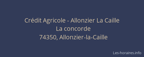 Cr&eacute;dit Agricole - Allonzier La Caille