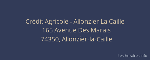 Cr&eacute;dit Agricole - Allonzier La Caille