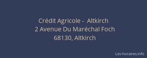Cr&eacute;dit Agricole -  Altkirch
