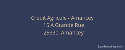 Crédit Agricole - Amancey