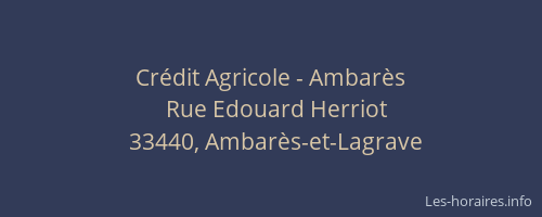 Cr&eacute;dit Agricole - Ambar&egrave;s