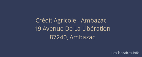 Crédit Agricole - Ambazac