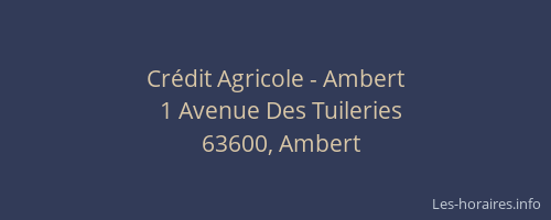 Crédit Agricole - Ambert