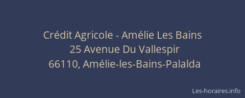 Cr&eacute;dit Agricole - Am&eacute;lie Les Bains