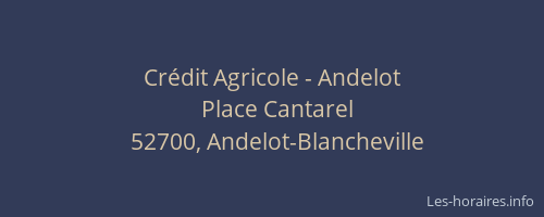 Cr&eacute;dit Agricole - Andelot