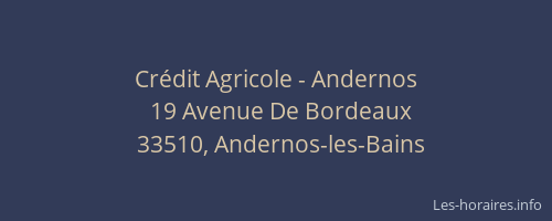 Crédit Agricole - Andernos