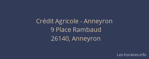Crédit Agricole - Anneyron
