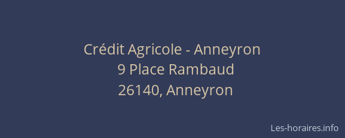 Cr&eacute;dit Agricole - Anneyron