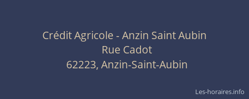 Crédit Agricole - Anzin Saint Aubin