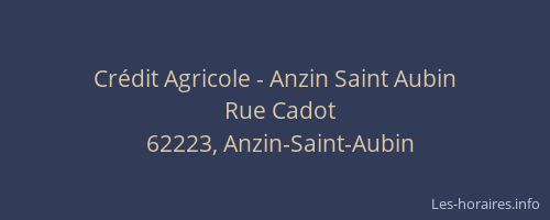 Cr&eacute;dit Agricole - Anzin Saint Aubin