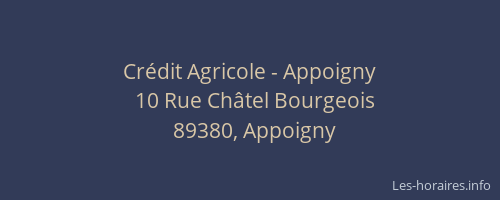 Crédit Agricole - Appoigny