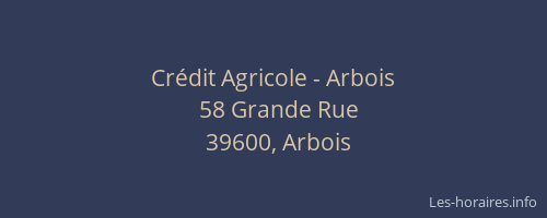 Crédit Agricole - Arbois