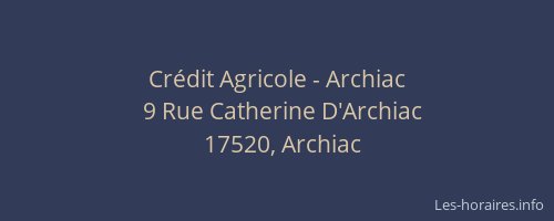 Crédit Agricole - Archiac