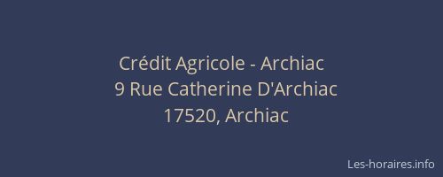 Cr&eacute;dit Agricole - Archiac