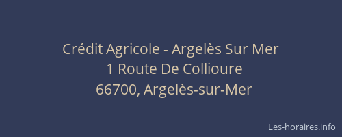 Crédit Agricole - Argelès Sur Mer
