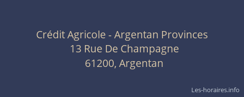 Crédit Agricole - Argentan Provinces