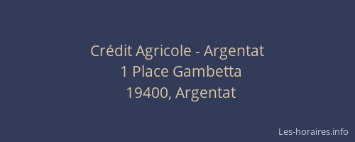 Crédit Agricole - Argentat