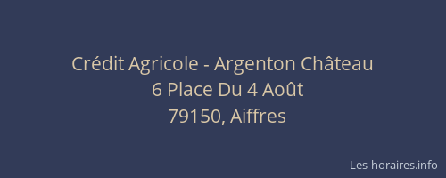 Cr&eacute;dit Agricole - Argenton Ch&acirc;teau