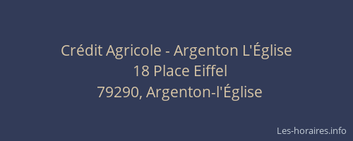 Cr&eacute;dit Agricole - Argenton L'&Eacute;glise
