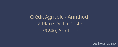 Crédit Agricole - Arinthod