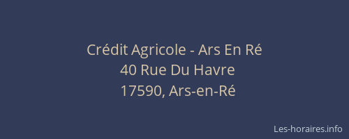 Crédit Agricole - Ars En Ré