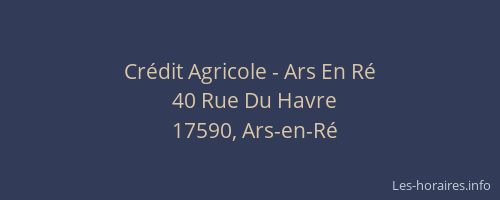 Cr&eacute;dit Agricole - Ars En R&eacute;