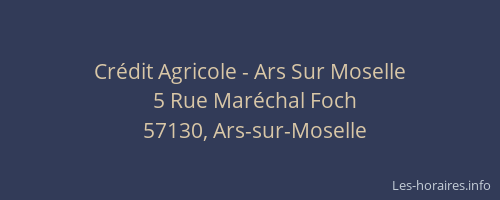 Cr&eacute;dit Agricole - Ars Sur Moselle