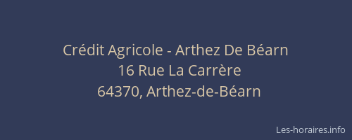 Cr&eacute;dit Agricole - Arthez De B&eacute;arn