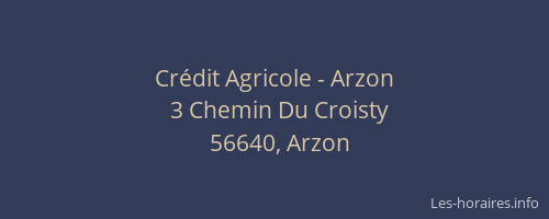 Cr&eacute;dit Agricole - Arzon