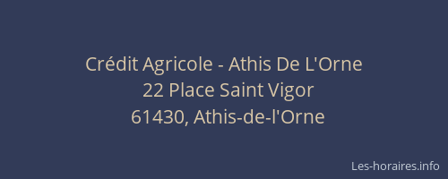 Crédit Agricole - Athis De L'Orne