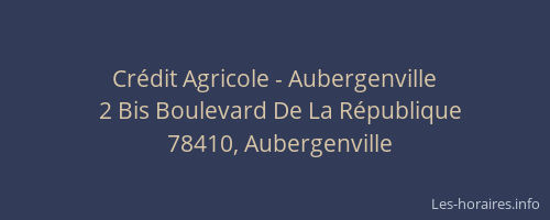 Crédit Agricole - Aubergenville