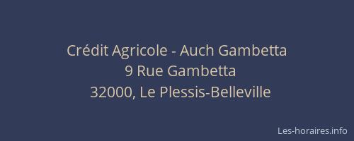 Cr&eacute;dit Agricole - Auch Gambetta