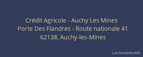Crédit Agricole - Auchy Les Mines