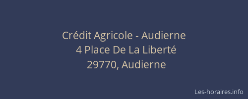 Crédit Agricole - Audierne
