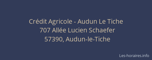 Cr&eacute;dit Agricole - Audun Le Tiche