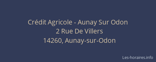Cr&eacute;dit Agricole - Aunay Sur Odon