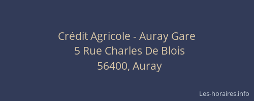 Crédit Agricole - Auray Gare