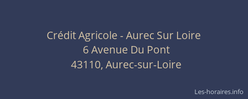 Crédit Agricole - Aurec Sur Loire
