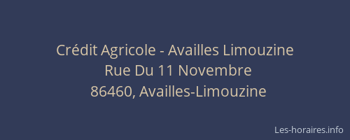 Crédit Agricole - Availles Limouzine