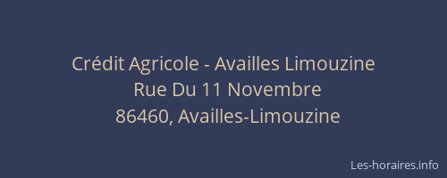 Cr&eacute;dit Agricole - Availles Limouzine