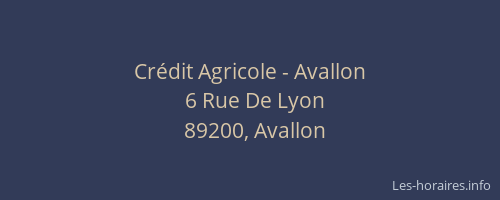 Crédit Agricole - Avallon