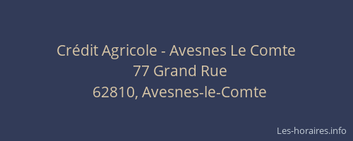 Crédit Agricole - Avesnes Le Comte