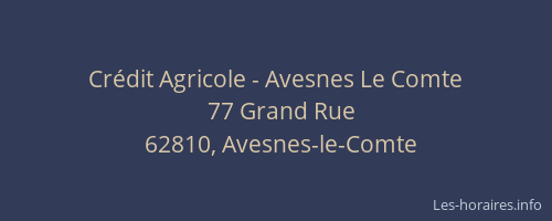 Cr&eacute;dit Agricole - Avesnes Le Comte